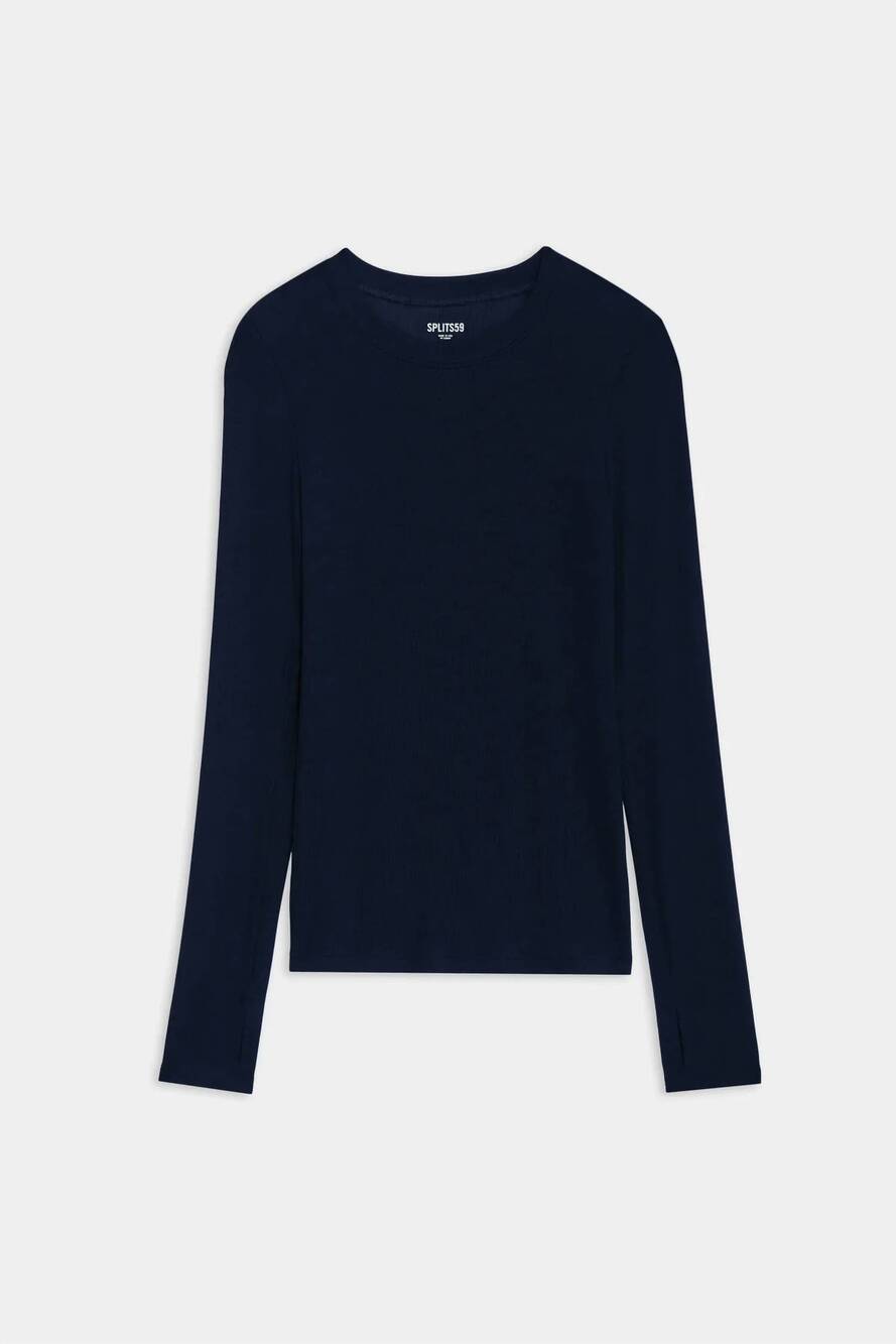 NEW SPLITS59 women's louise rib long sleeve in indigo